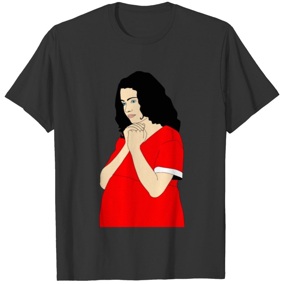 Pregnant Woman Praying T-shirt