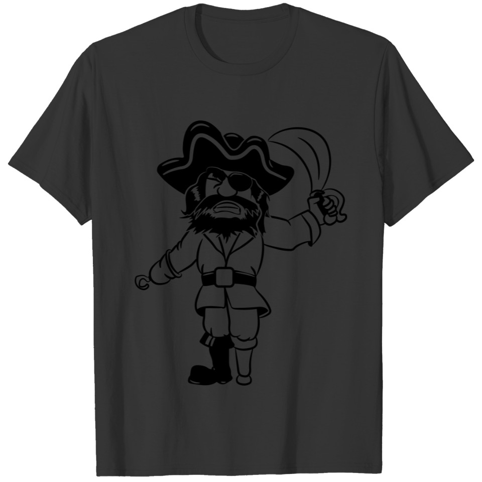 Pirate holzbein dreispitz degen T-shirt