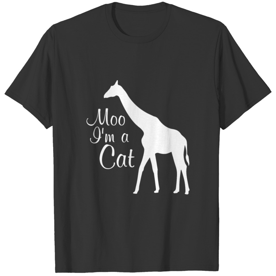 Moo I Am a Cat Funny Graphic Animal T-shirt T-shirt