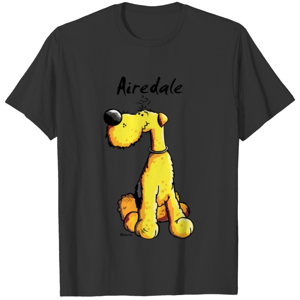 Cute Airedale Terrier Cartoon T-shirt