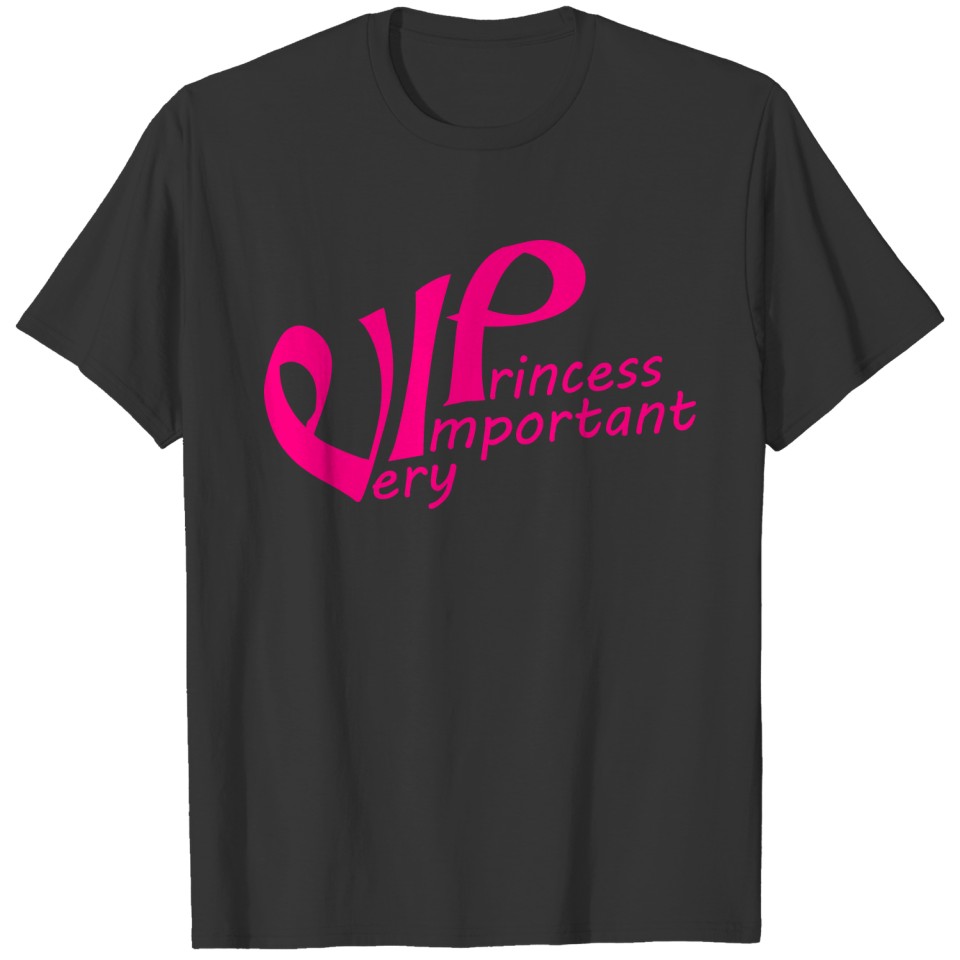 Font pink princess queen princess queen crown pret T-shirt