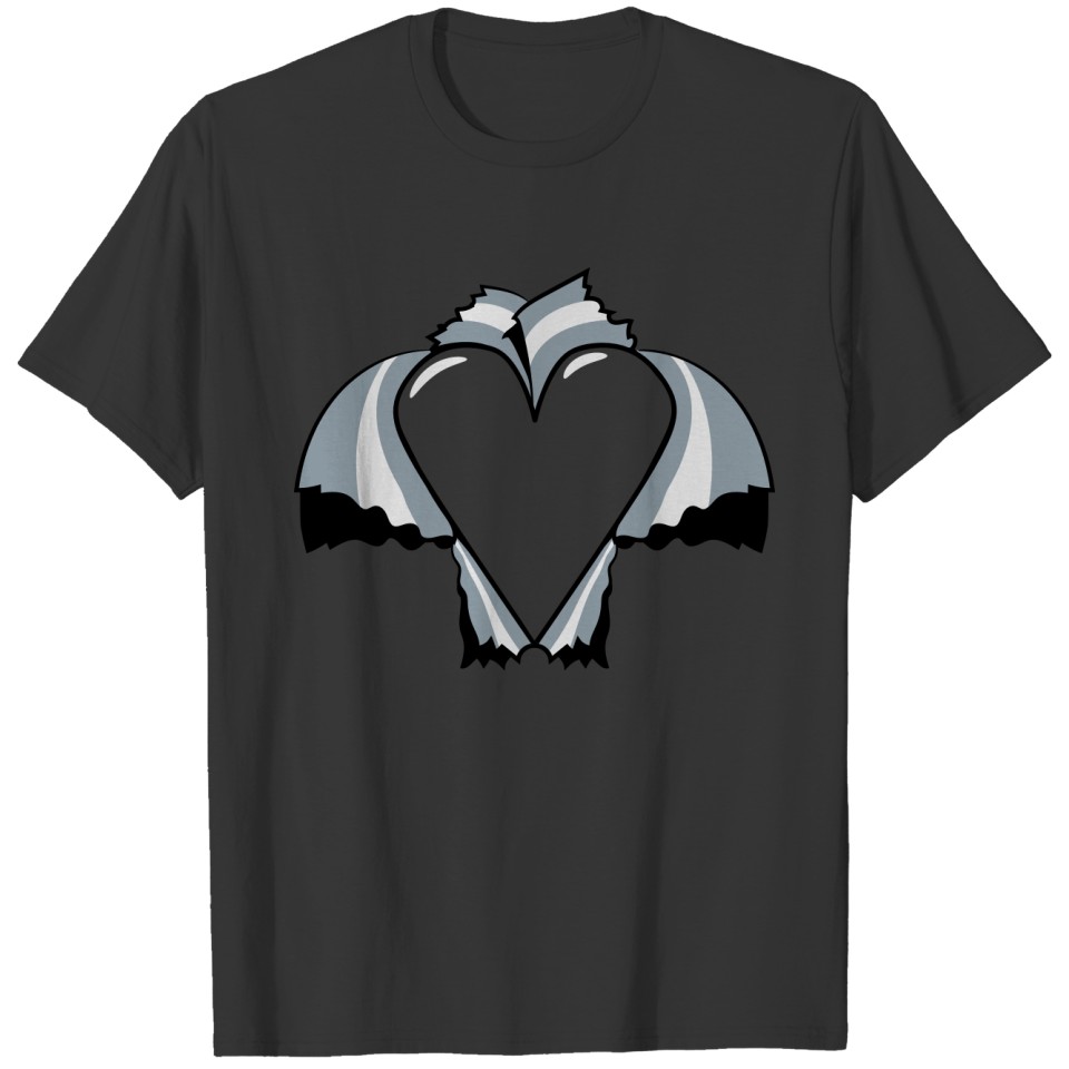 Hole heart love T-shirt