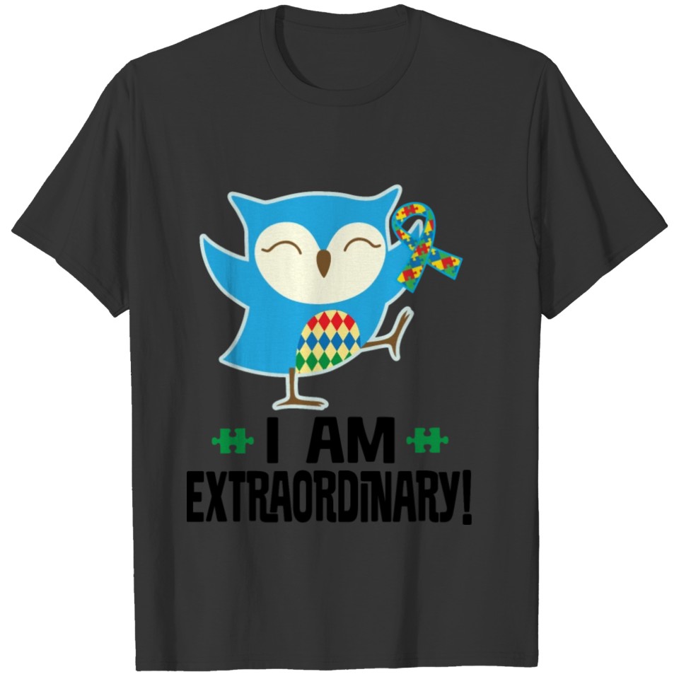 Autism Awareness Ribbon Support Owl T-shirt
