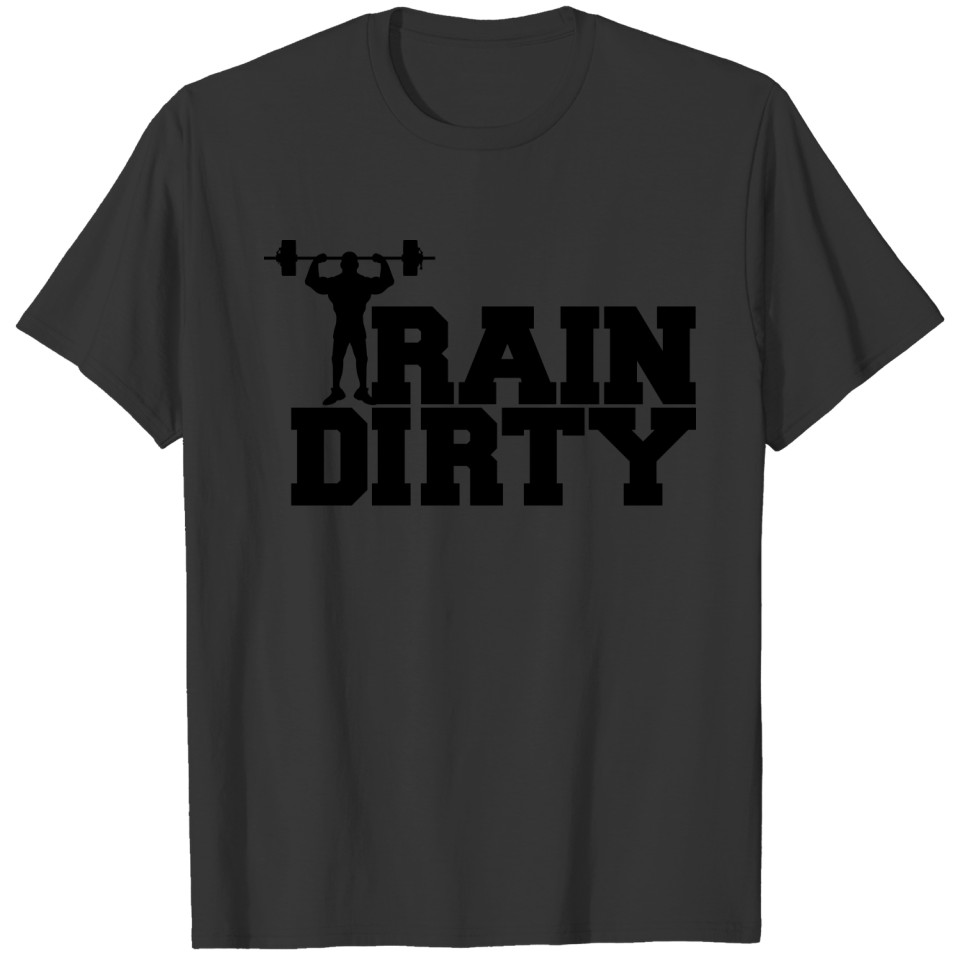 Hold train dirty text logo cool stamp color weight T-shirt