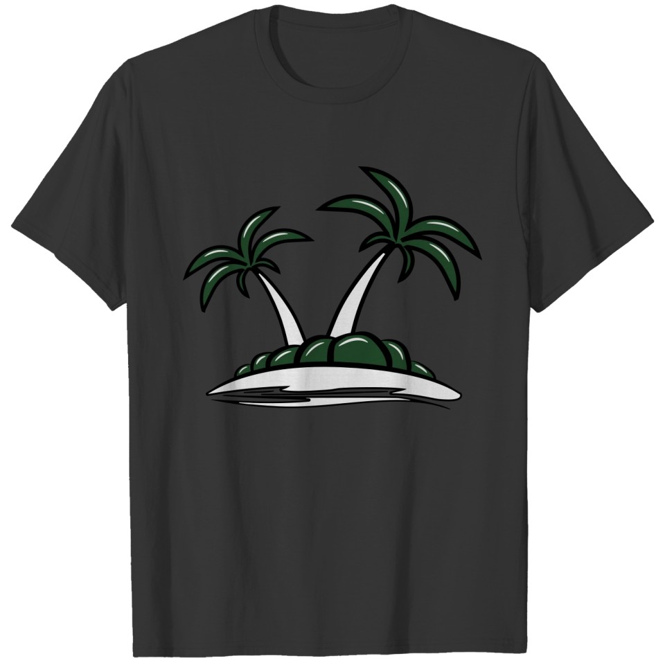 Island palms sea vacation T-shirt