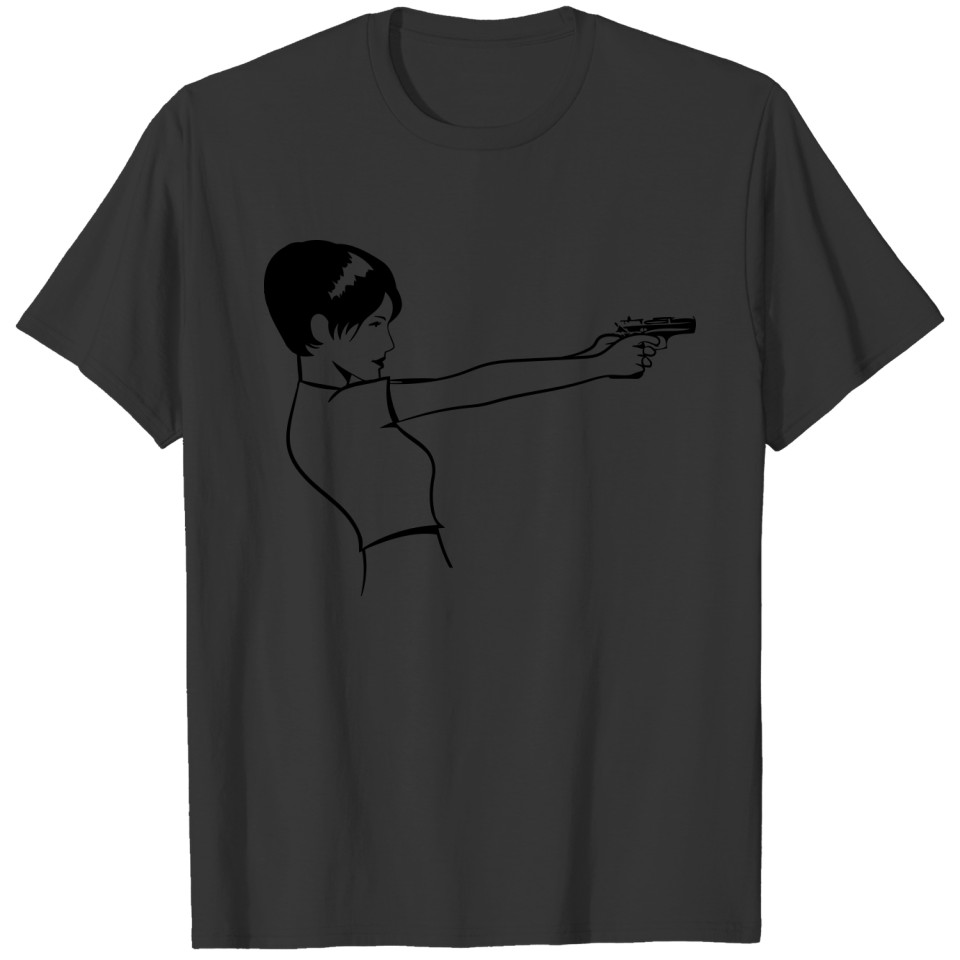 Sexy pistol woman sexy T-shirt