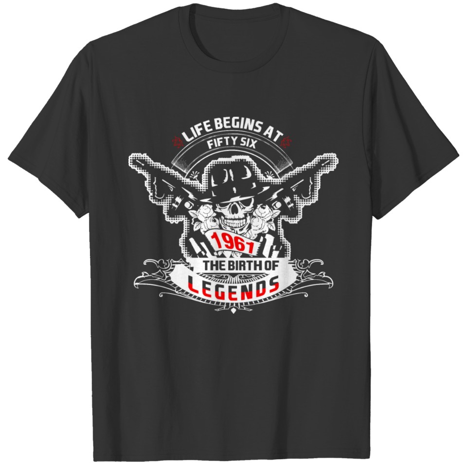Life Begins at Fifty Six 1961 The Birth of Legends T-shirt
