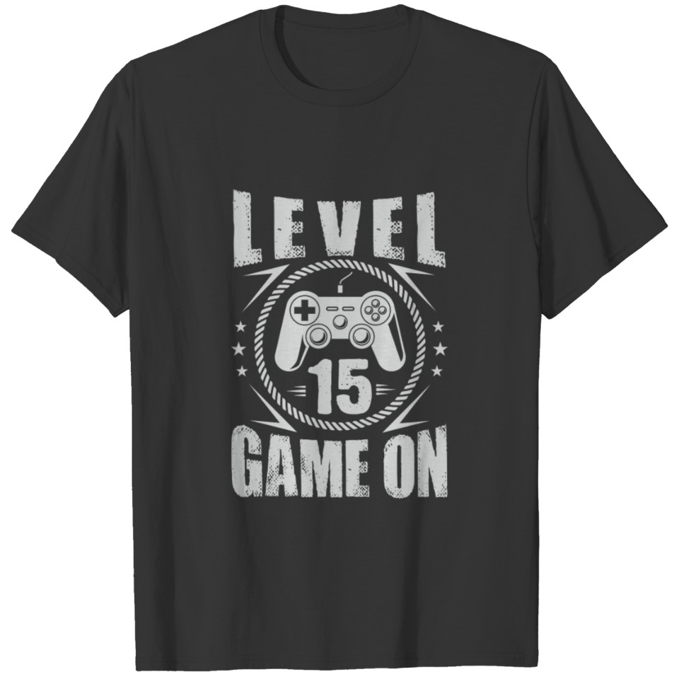 LEVEL 15 Game ON Birthday T-shirt
