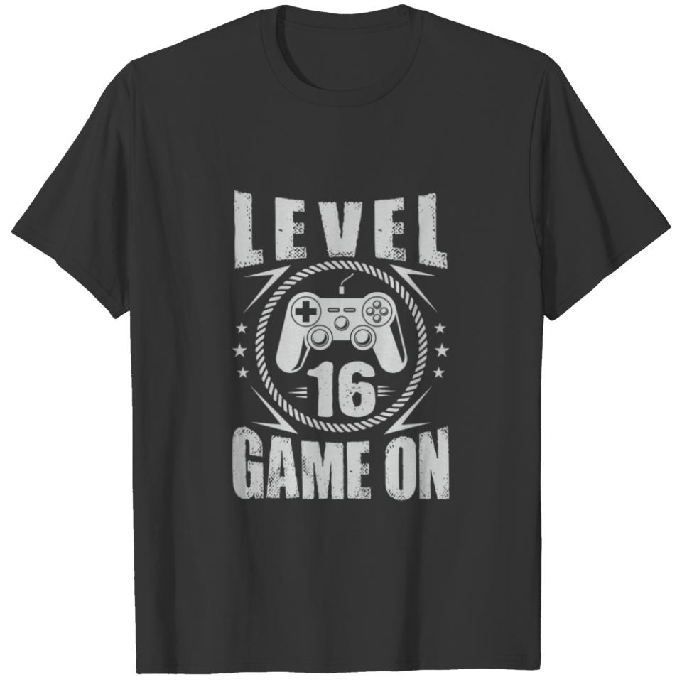 LEVEL 16 Game ON Birthday T-shirt