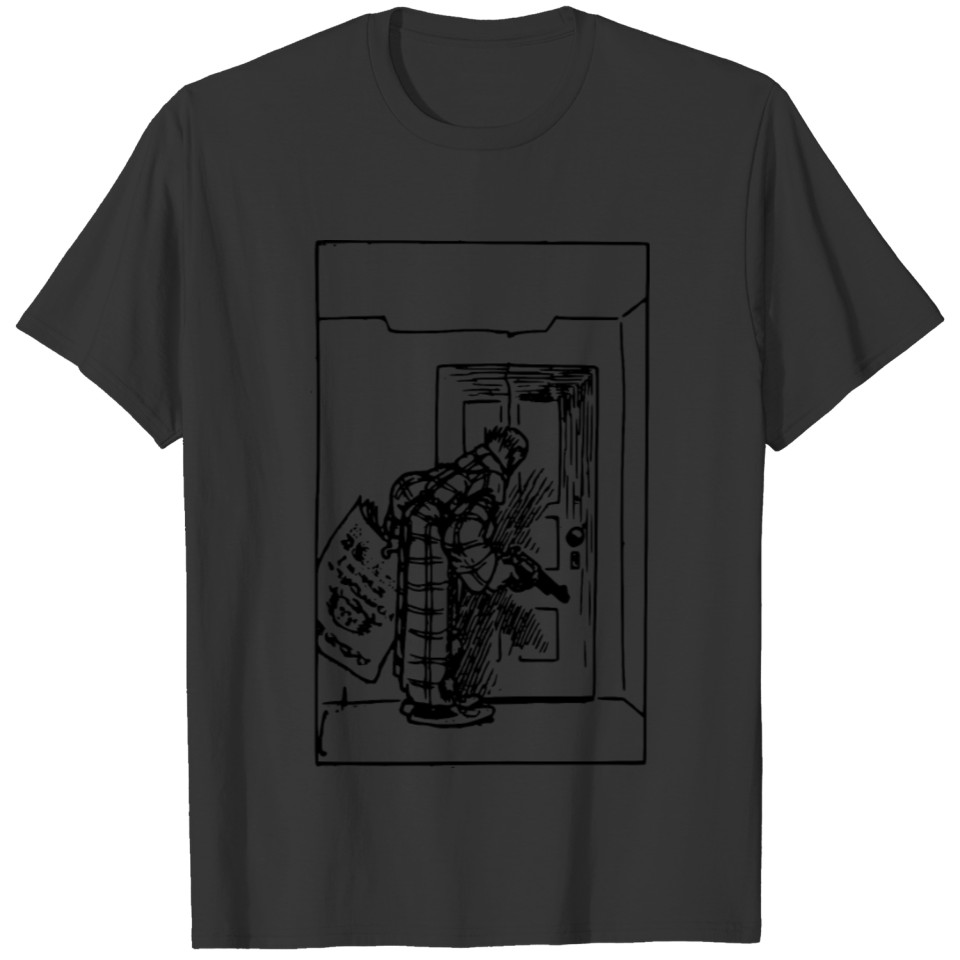 Man Door Gun T-shirt
