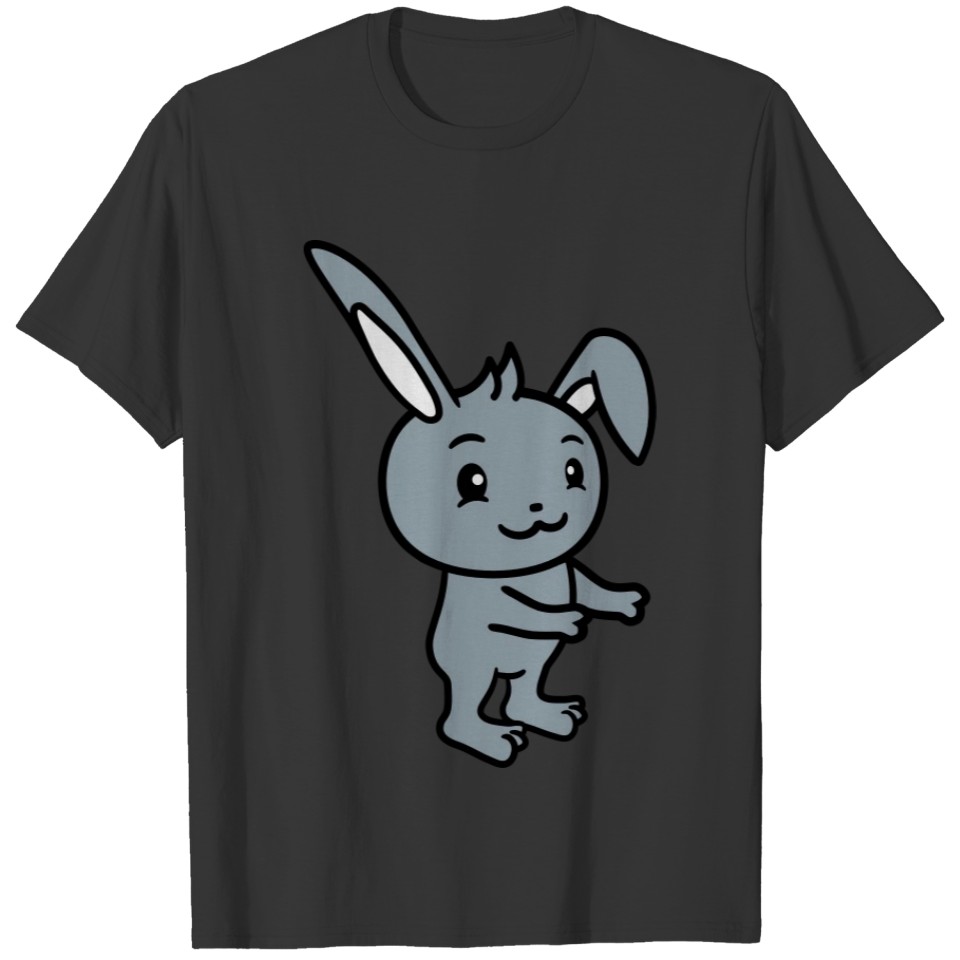 Standing, waving, friendly, welcome, rabbit, hare, T-shirt