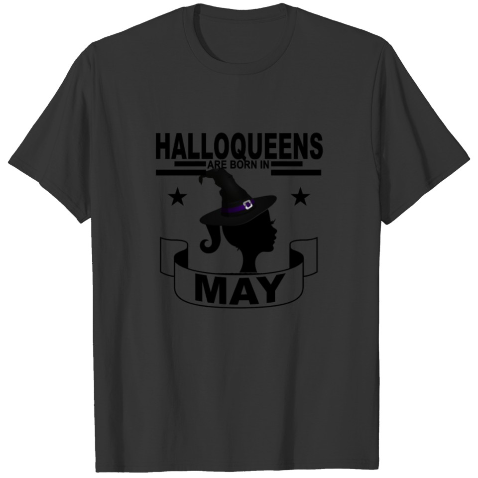 halloqueen_are_born_in_may_halloween_ T-shirt