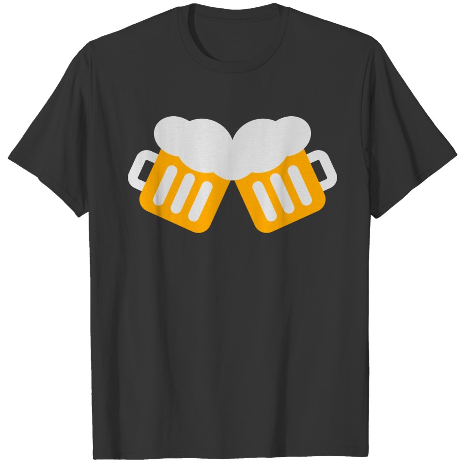 kicking 2 friends team couple duo logo design beer T-shirt
