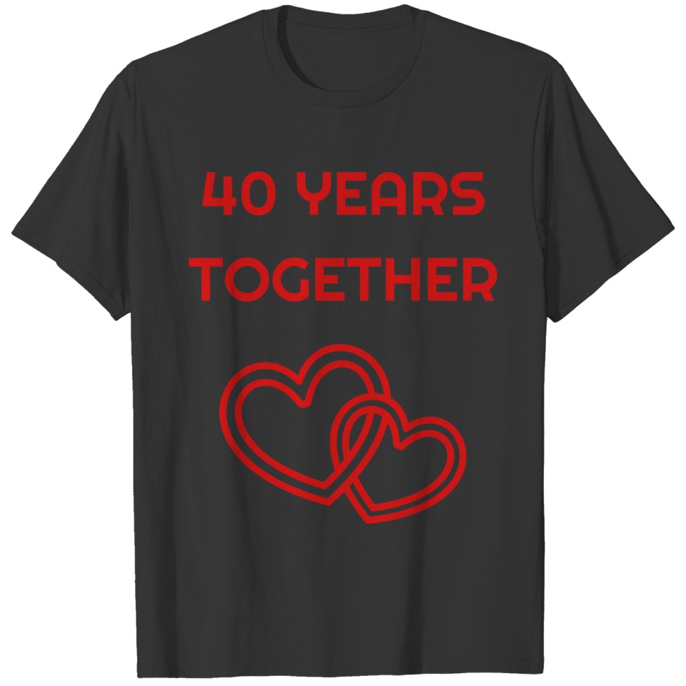 Marriage Mariage Wedding Anniversary 40 Ruby T-shirt
