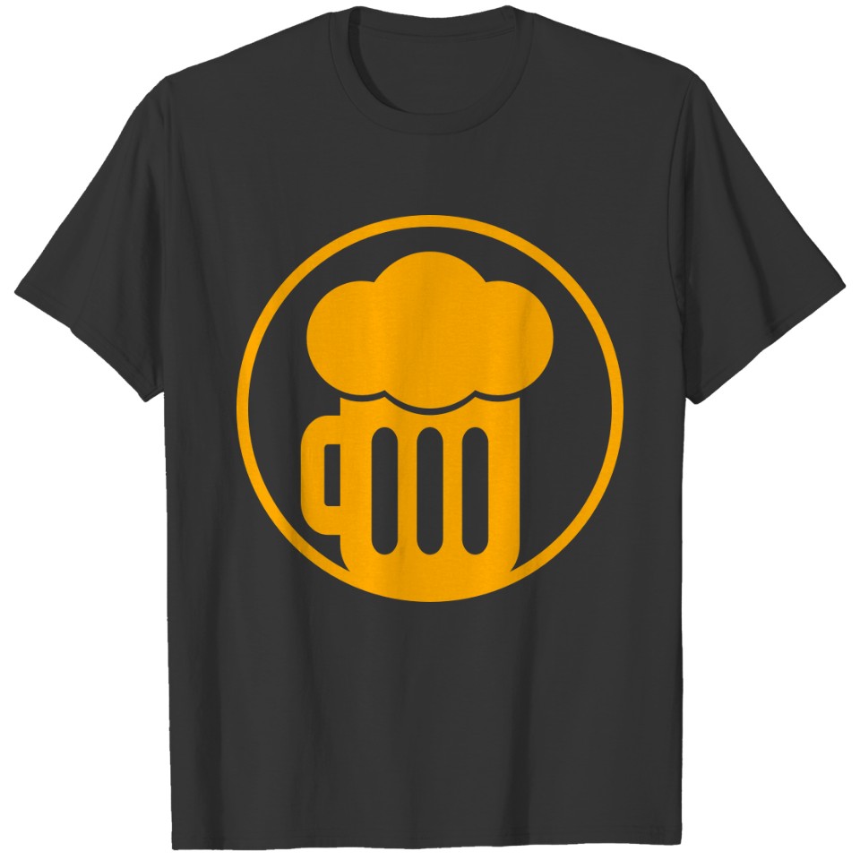 circle round logo design beer jug octoberfest dr T-shirt