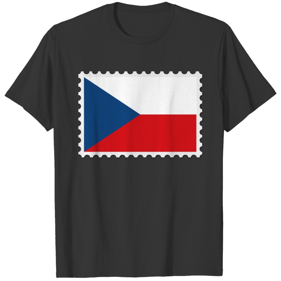 Czech Republic flag stamp T-shirt