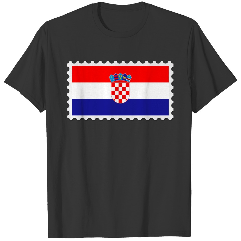 Croatia flag stamp T-shirt