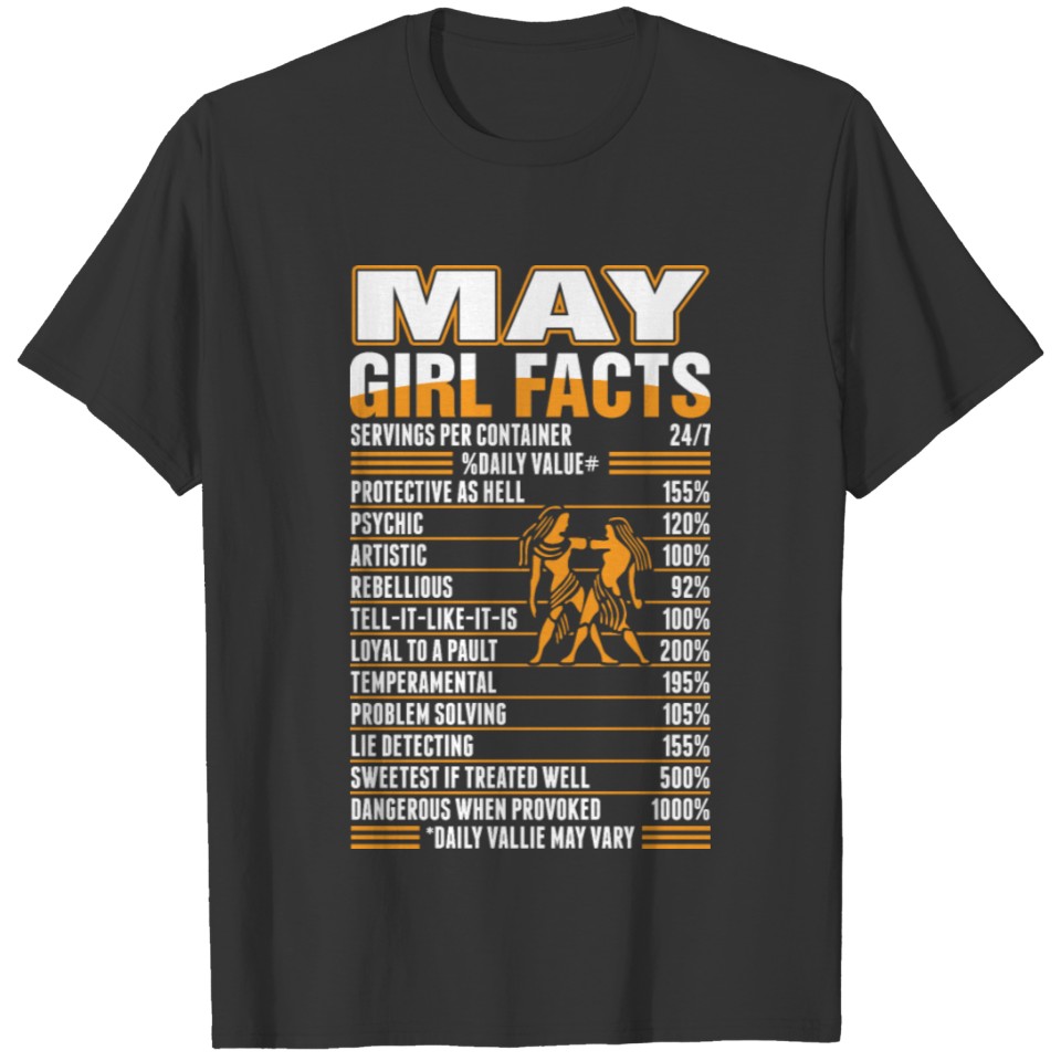 May Girl Facts Gemini T Shirts