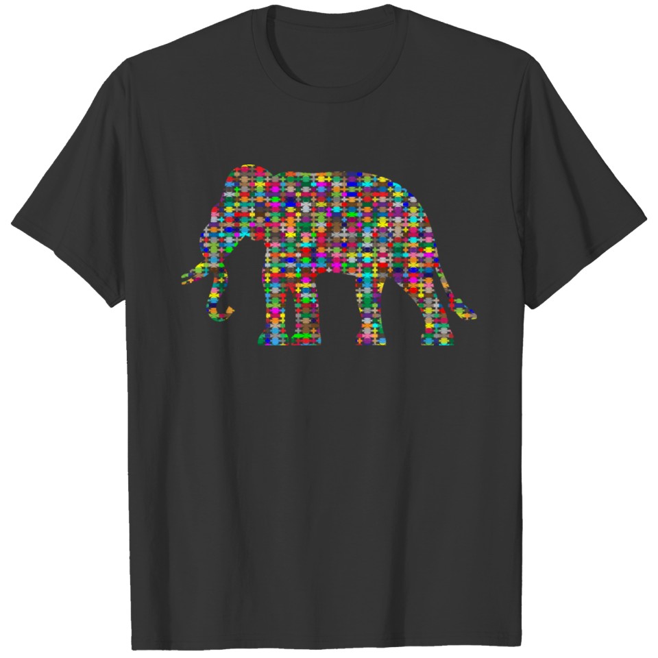 Colorful Pattern Elephant T-shirt