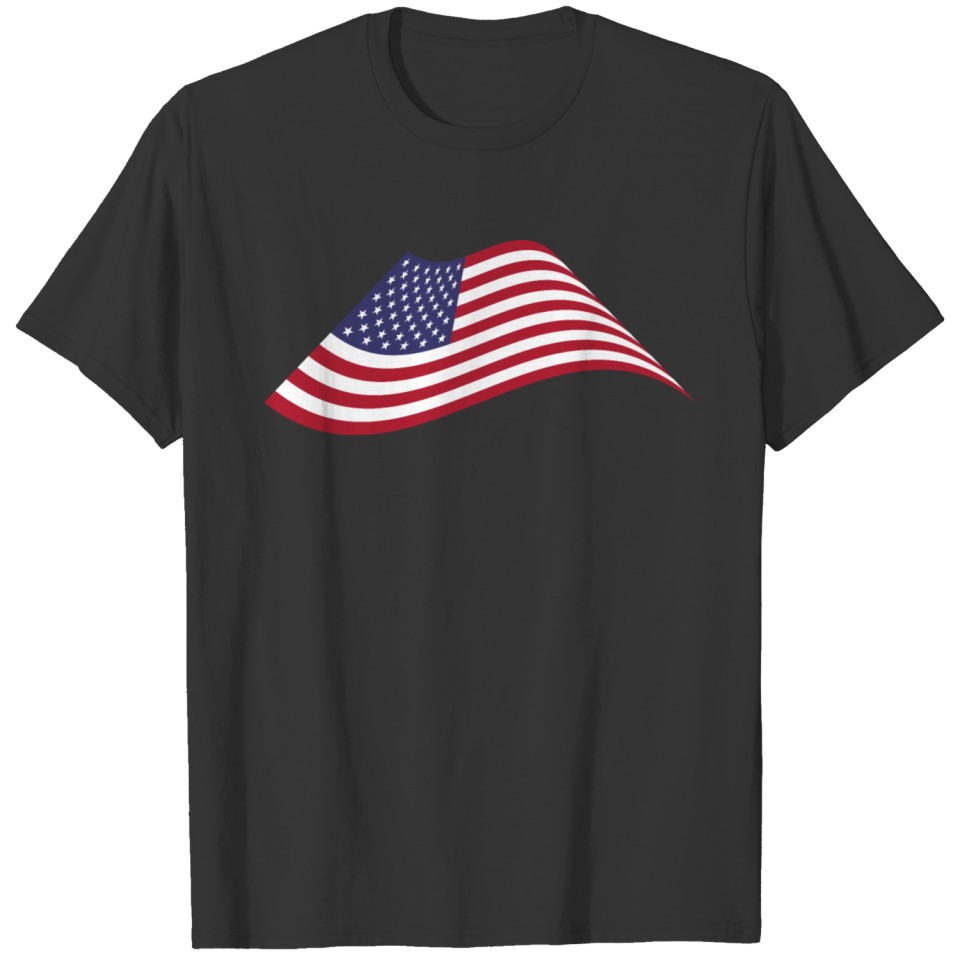 American Flag Waving T Shirts