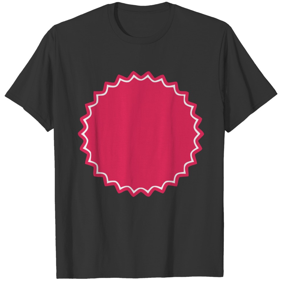 Pink Jagged Circle T Shirts
