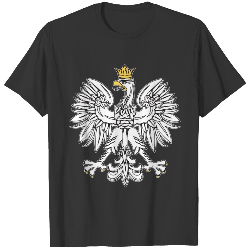 Polish Eagle With Gold Crown T Shirts
