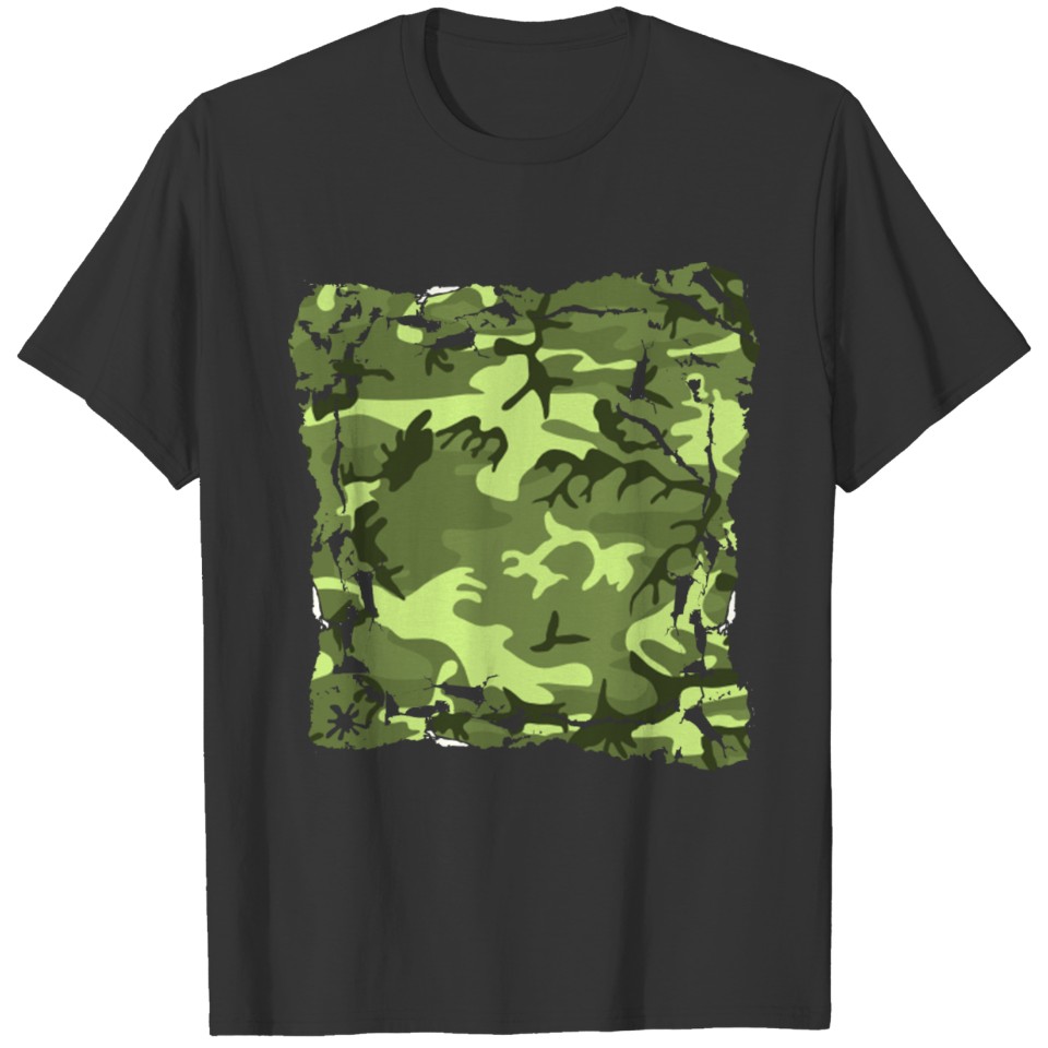 grunge camouflage light olive T Shirts