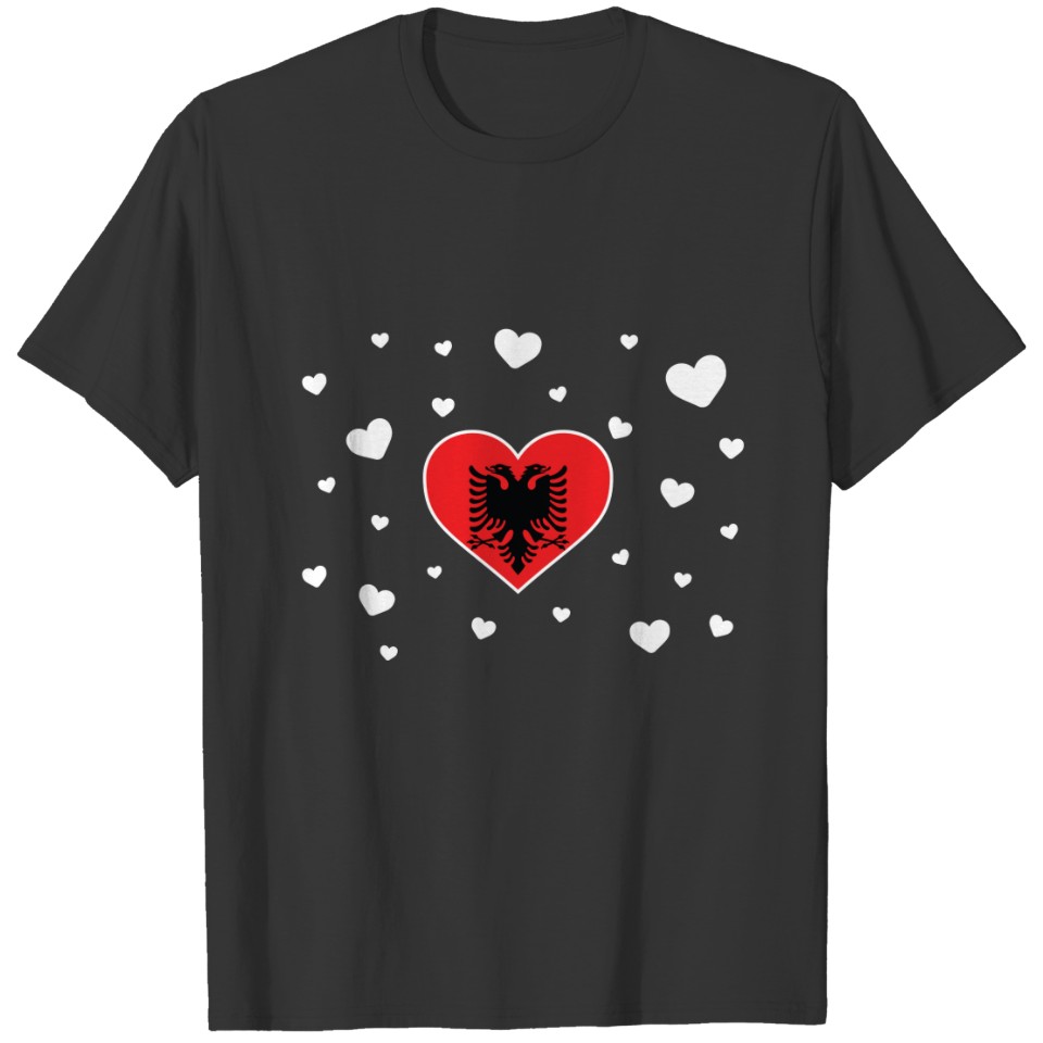 Albania Love heart flag design Polo T-shirt