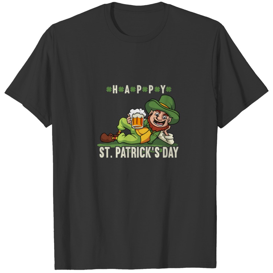 Irish Beer Leprechaun Happy St. Patricks Day T-shirt