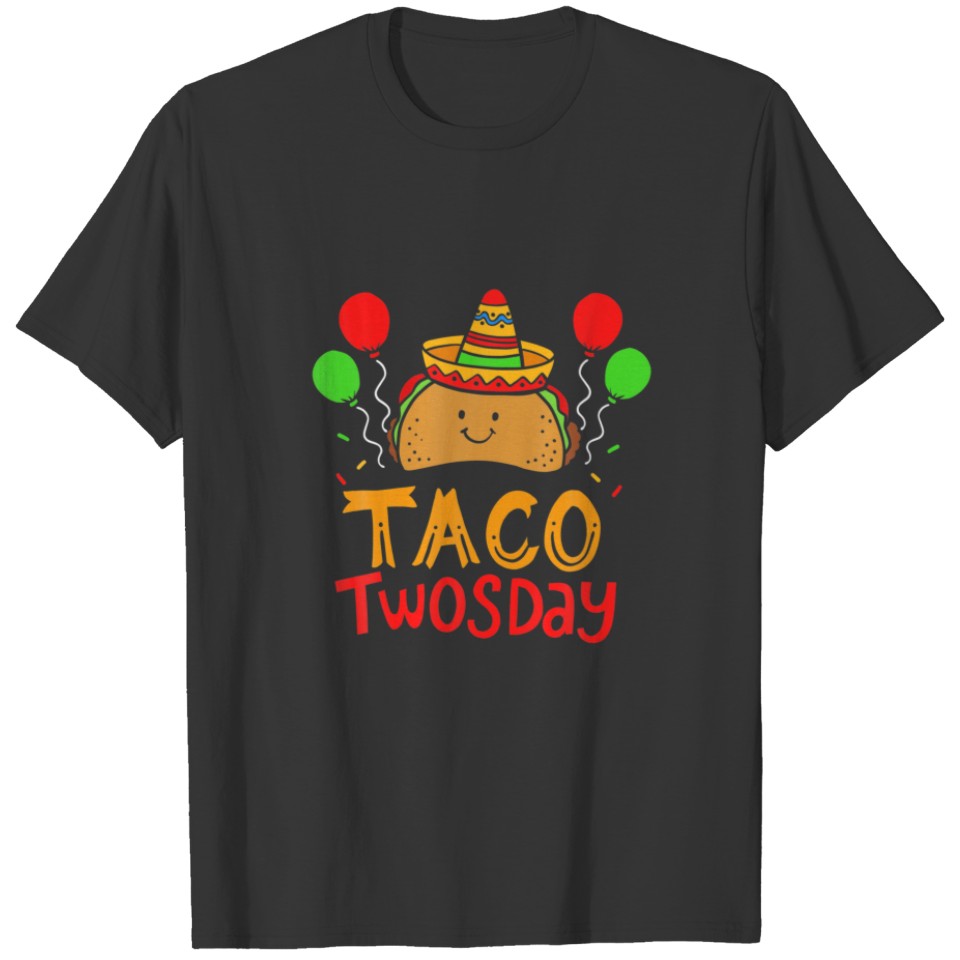 Taco Twosday Cinco De Mayo 2 Year Old Boy Girl Bir T-shirt