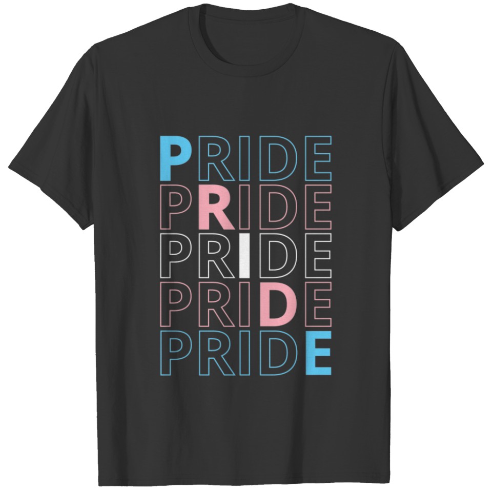 LGBTQ Transgender Pride Typography Text T-shirt