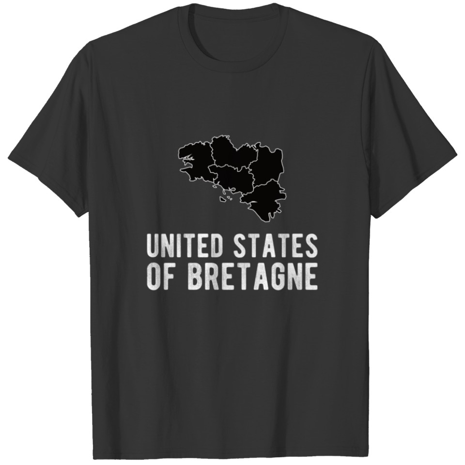 United States of Bretagne avec carte bretonne T-shirt