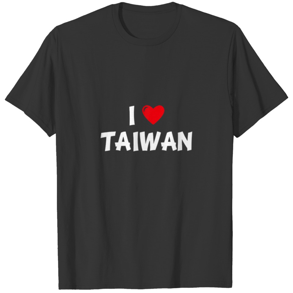 Red Heart Women Men Holiday Taiwanese I Love Taiwa T-shirt