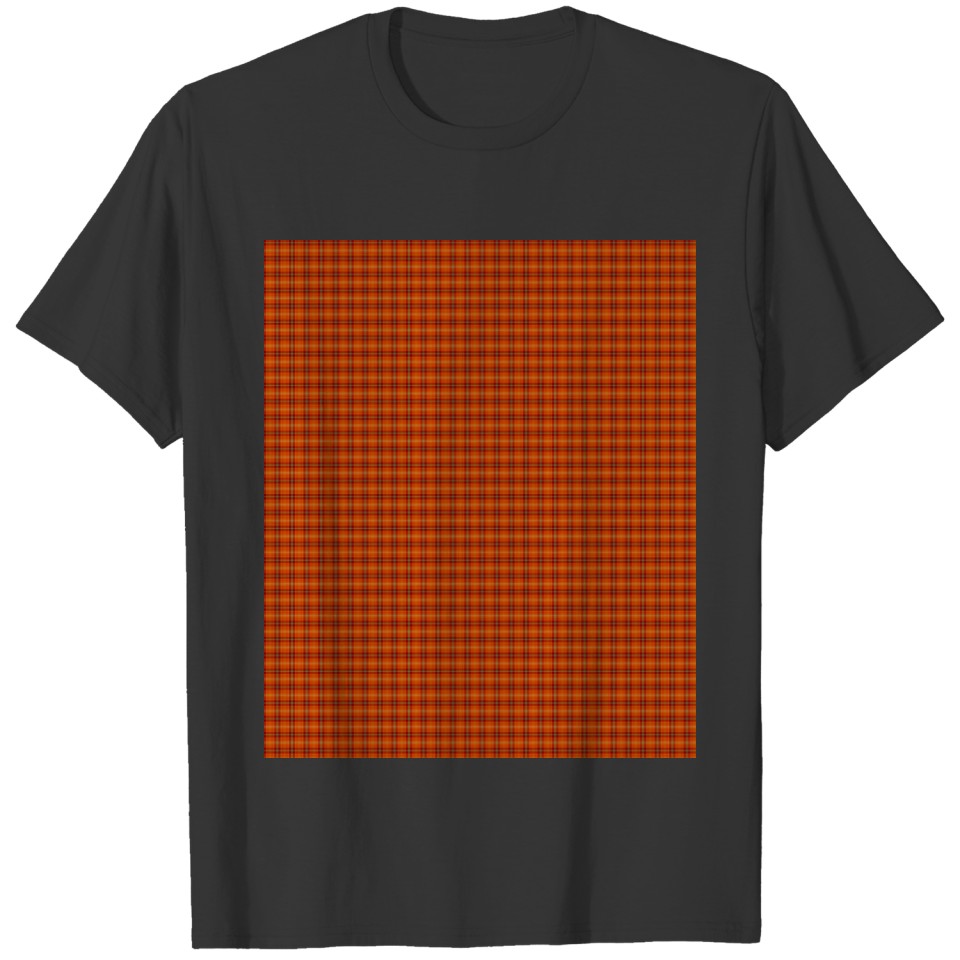 Orange Tartan Men's Basic Dark T-shirt