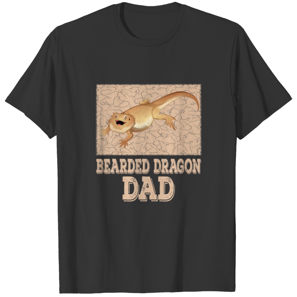 Aesthetic Bearded Dragon Dad Lizard Reptile T-shirt