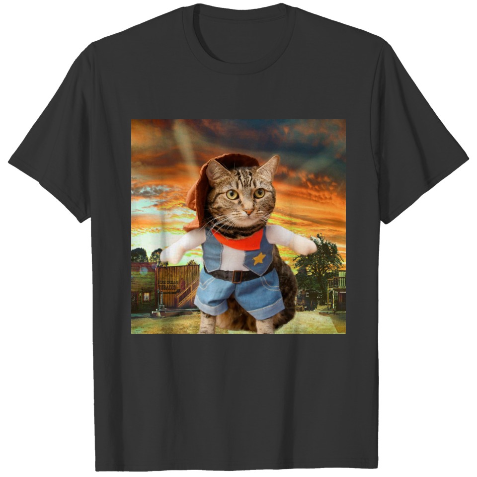 Cowboy Costume Cat T-shirt