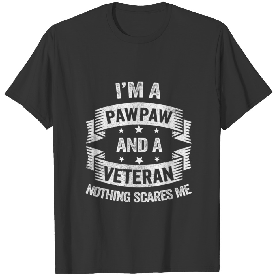 Mens Fun Veteran Pawpaw S For Men, Grandpa Fathers T-shirt