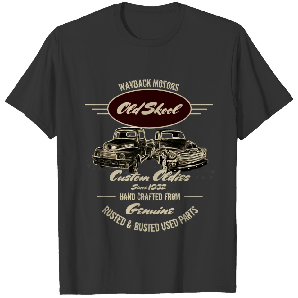 Trucks Custom Oldies Old Skool Name Grey Cool Rad T-shirt