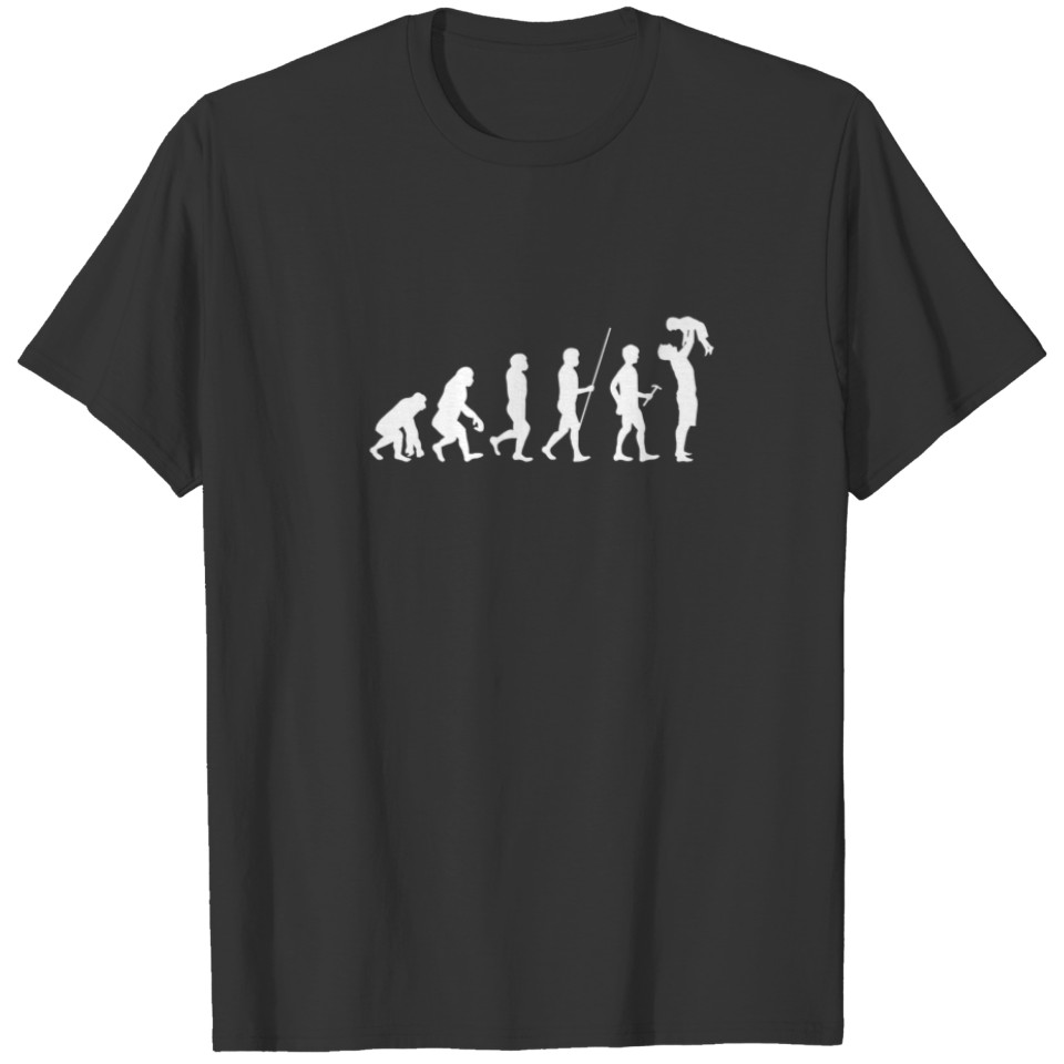 Dad Evolution Baby Father's Day Cute Papa's Funny T-shirt