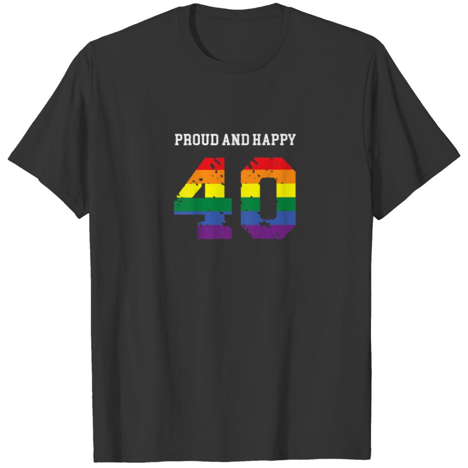 40Th Birthday 40Th Birthday Gift Gay Bi LGBT T-shirt