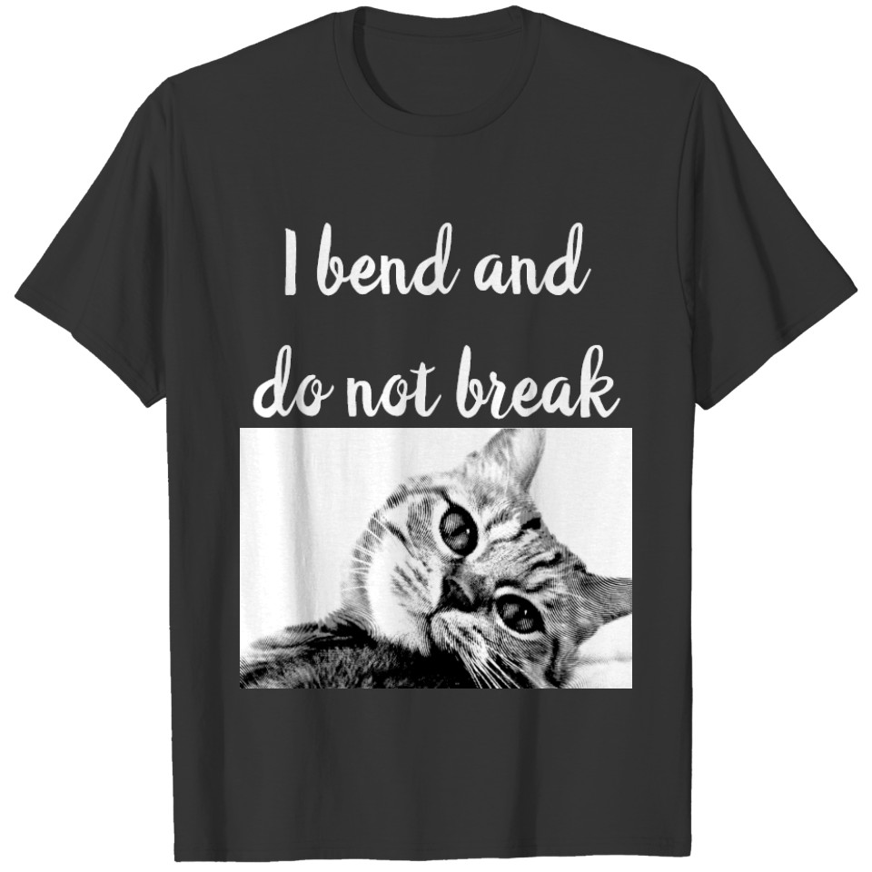 Cat Poets Jean de La Fontaine I bend do not break T-shirt