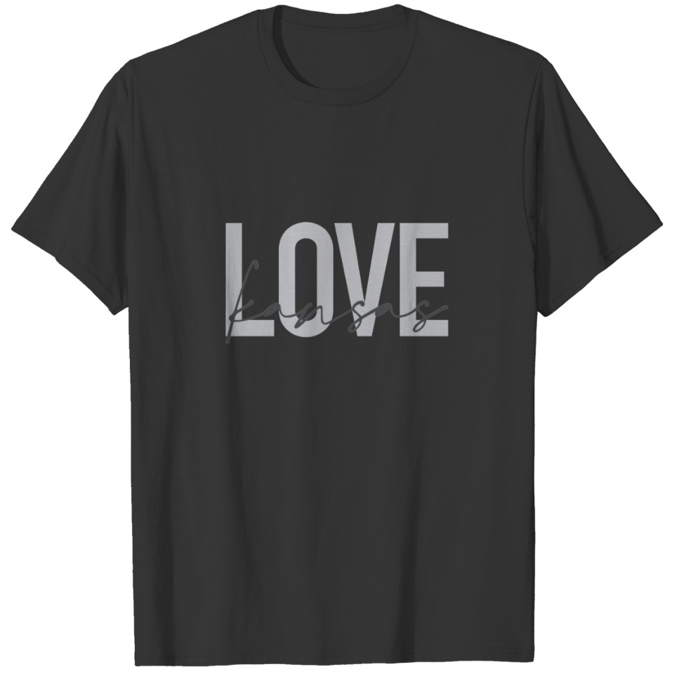 Simple, modern, urban, cool design of Love Kansas Polo T-shirt