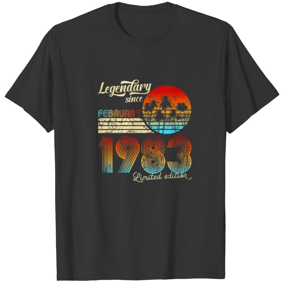 40. Birthday 40 Legendär February 1982 Gift T-shirt
