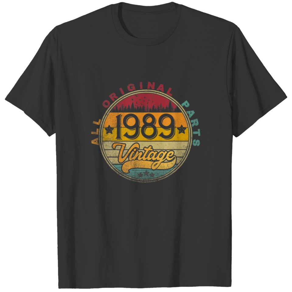 1989 33Rd Birthday Gift 33 Years Old Vintage Retro T-shirt