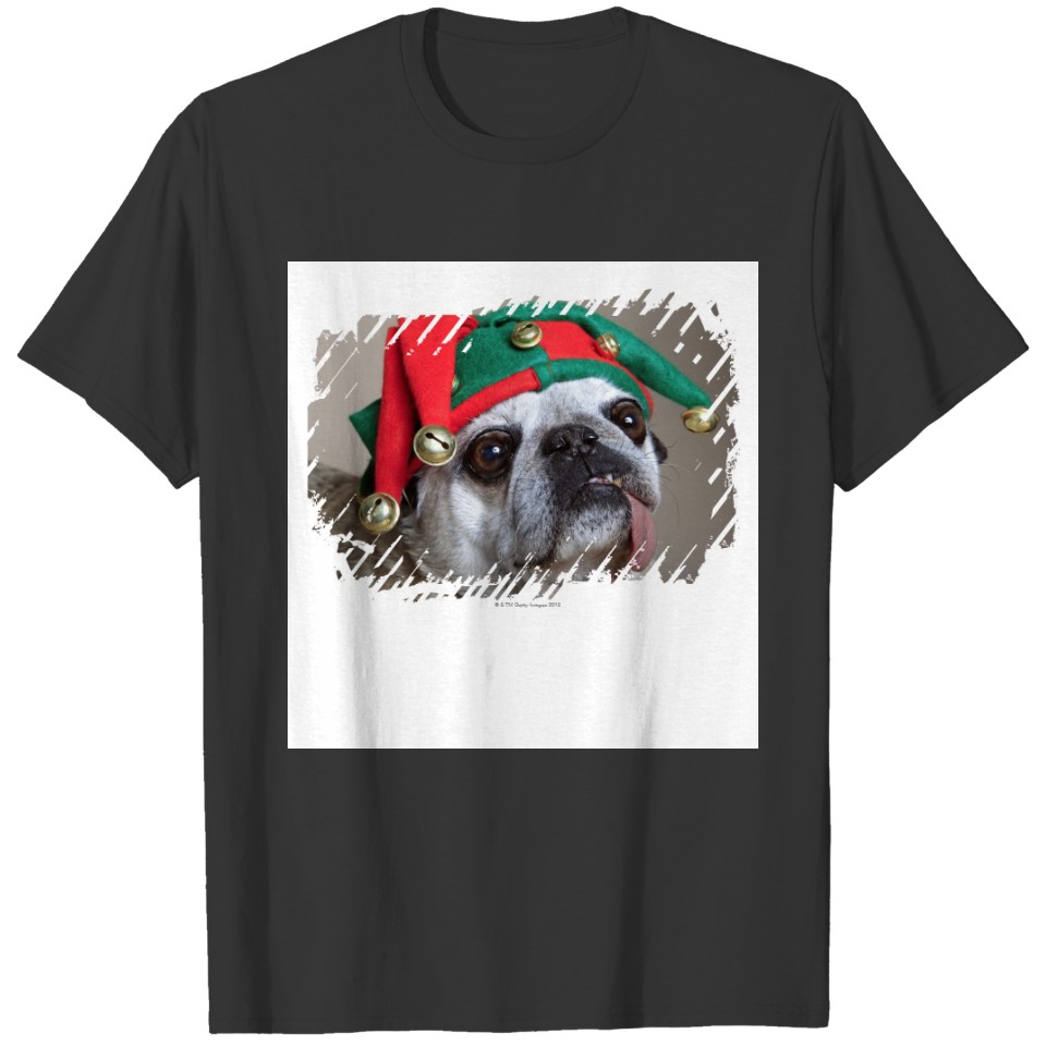 Funny looking pug with tongue hanging out T-shirt