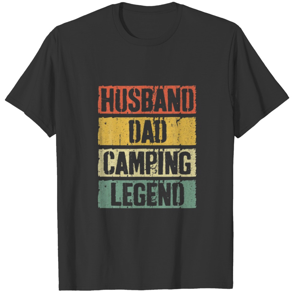 Mens Husband Dad Camping Legend Father's Day T-shirt