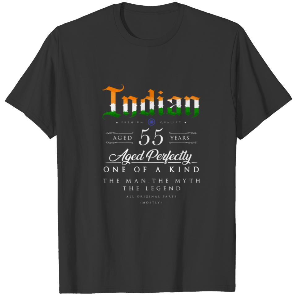 55Th Birthday Gift Indian Age 55 Years Old Born In T-shirt