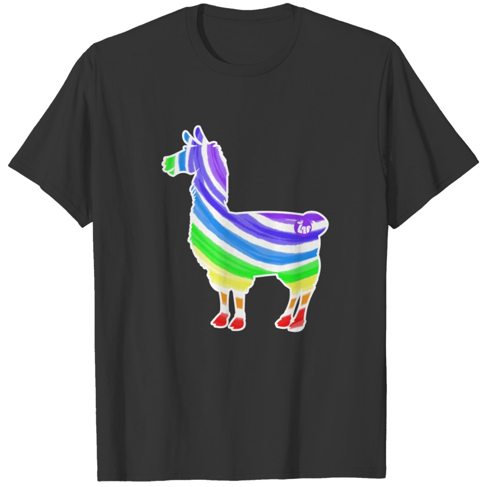 Rainbow Llama Ladies 3/4 T-shirt