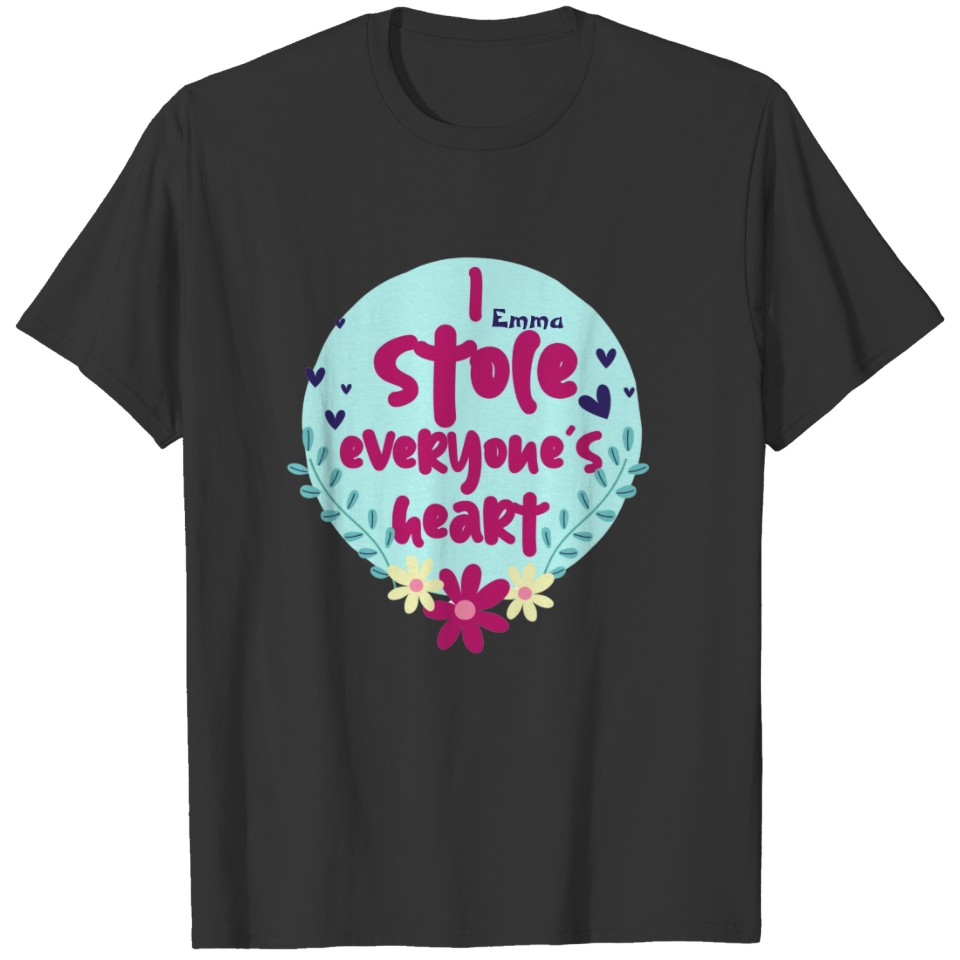 I Stole Everyone’s Heart Pink Flowers T-shirt