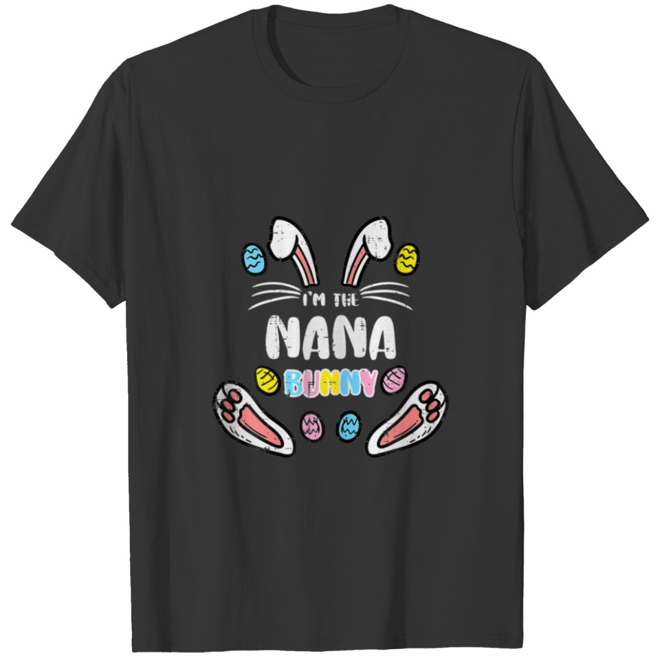 Womens Nana Bunny Easter Matching Family Rabbit Gr T-shirt